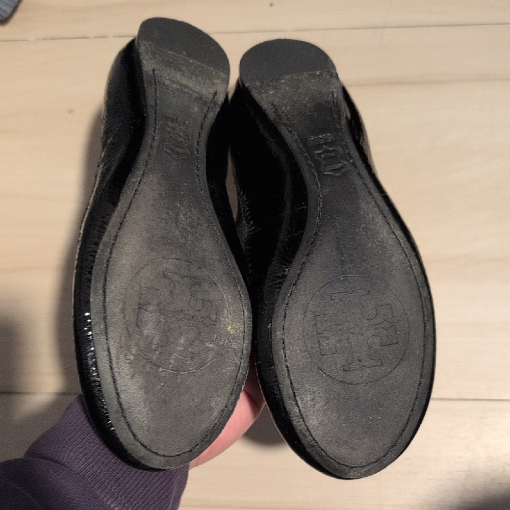 Tory Burch Reva black patent Leather Round Toe Flats - Picture 6 of 8